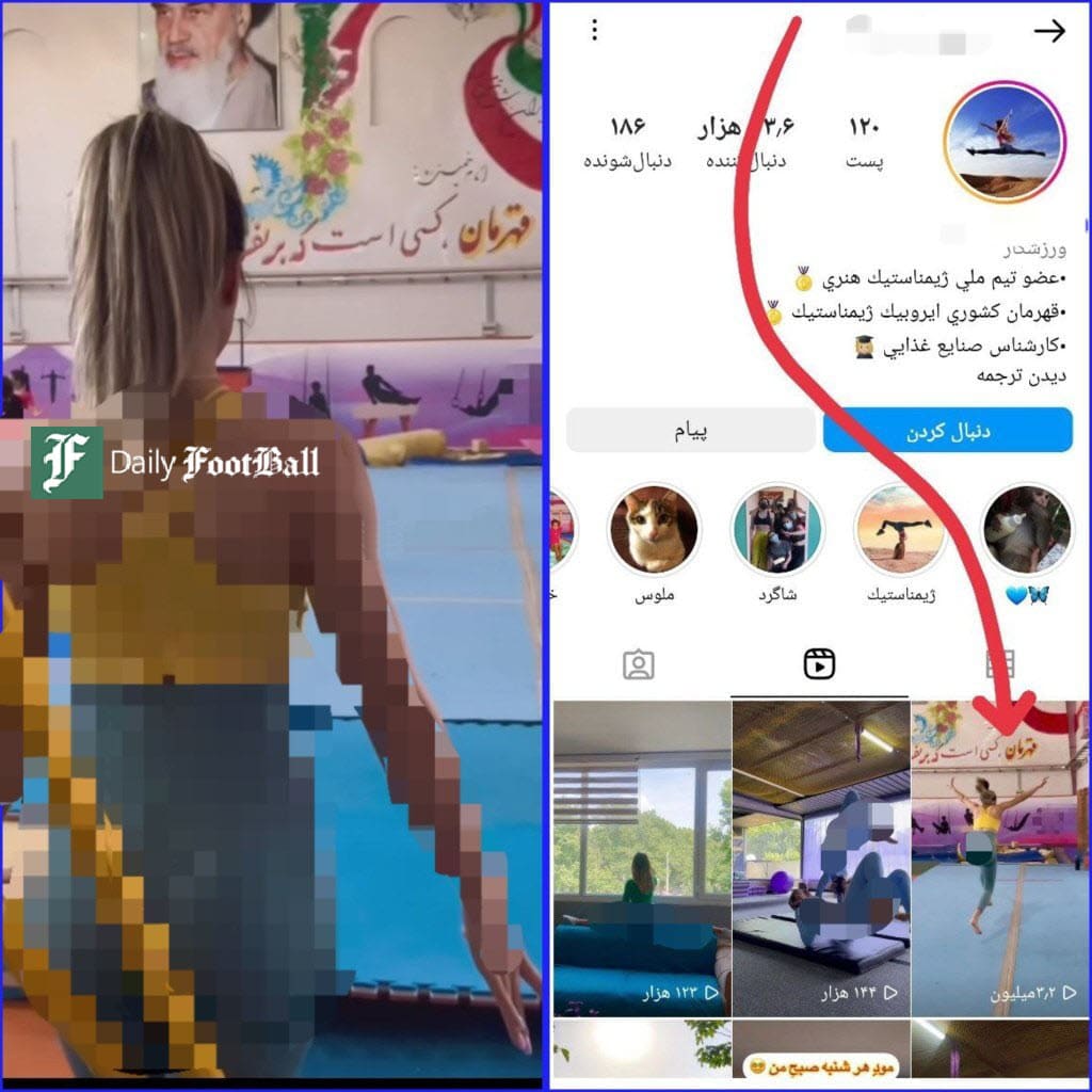 عکس| برهنگی و بدن نمایی عضو تیم ملی ژیمناستیک | دیلی 3