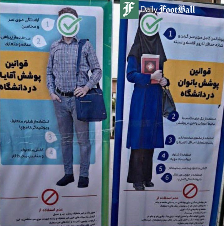 عکس| تعیین قوانین پوشش برای دختران و پسران دانشجو در دانشگاه ها | دیلی 3