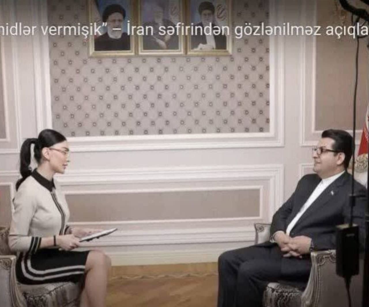 عکس| مصاحبه سفیر ایران با خبرنگار بی حجاب آذربایجانی در سفارت | دیلی 3