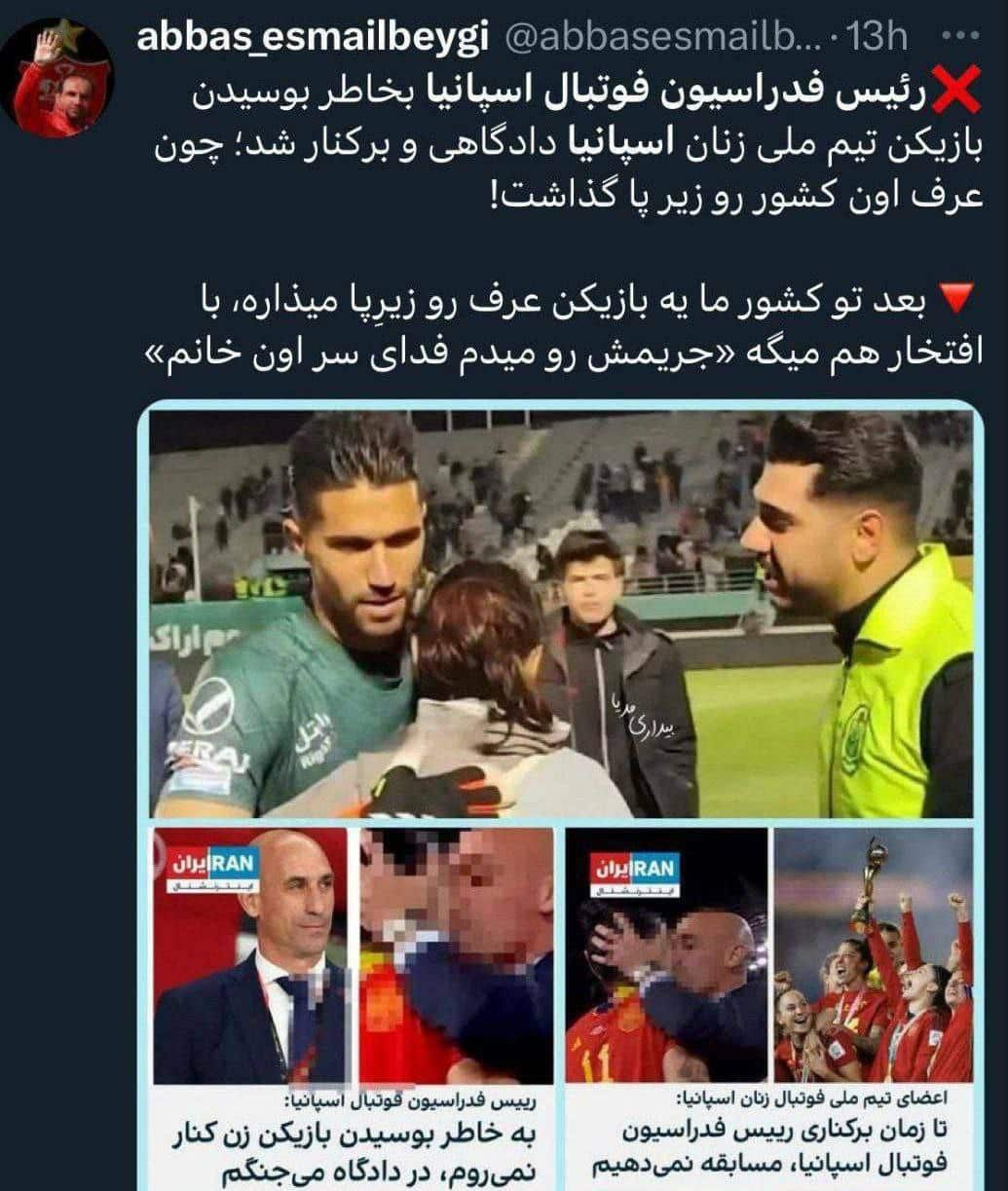 عکس| واکنش تند لیدر پرسپولیس به بغل کردن هوادار زن استقلال توسط حسین حسینی | دیلی 3
