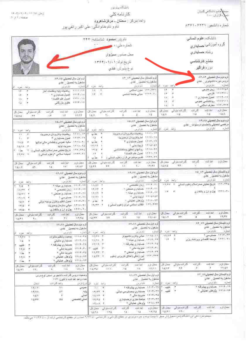 عکس| کارنامه رائفی پور واقعی است؟ | دیلی 3