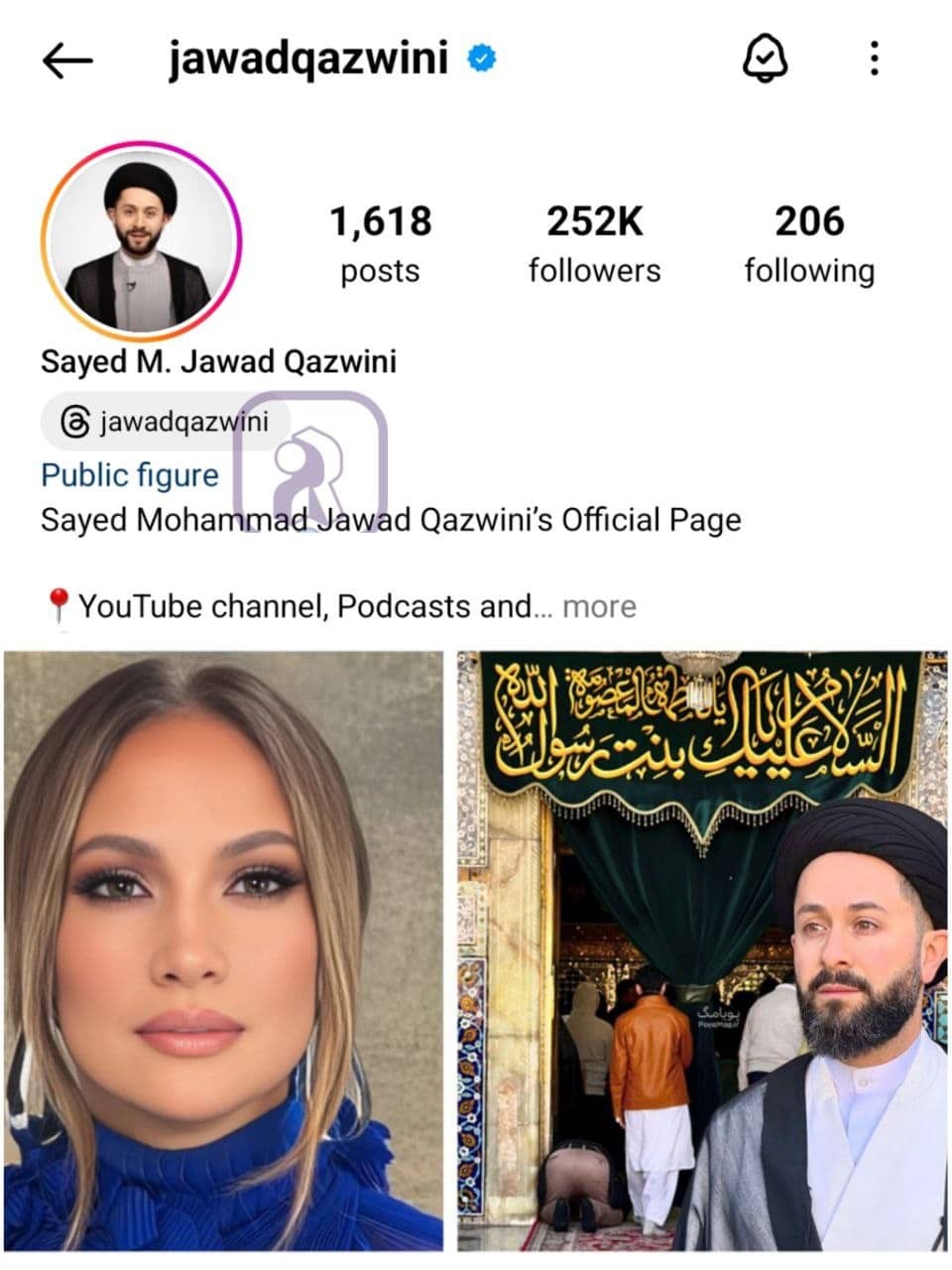 عکس| عاقبت فالو کردن روحانی ایرانی توسط جنیفر لوپز | دیلی 3