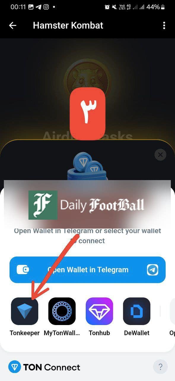 عکس| نحوه اتصال بازی همستر کمبت تلگرام به کیف پول تون کیپر + آموزش تصویری عکس| نحوه اتصال بازی همستر کمبت تلگرام به کیف پول تون کیپر + آموزش تصویری | دیلی 3