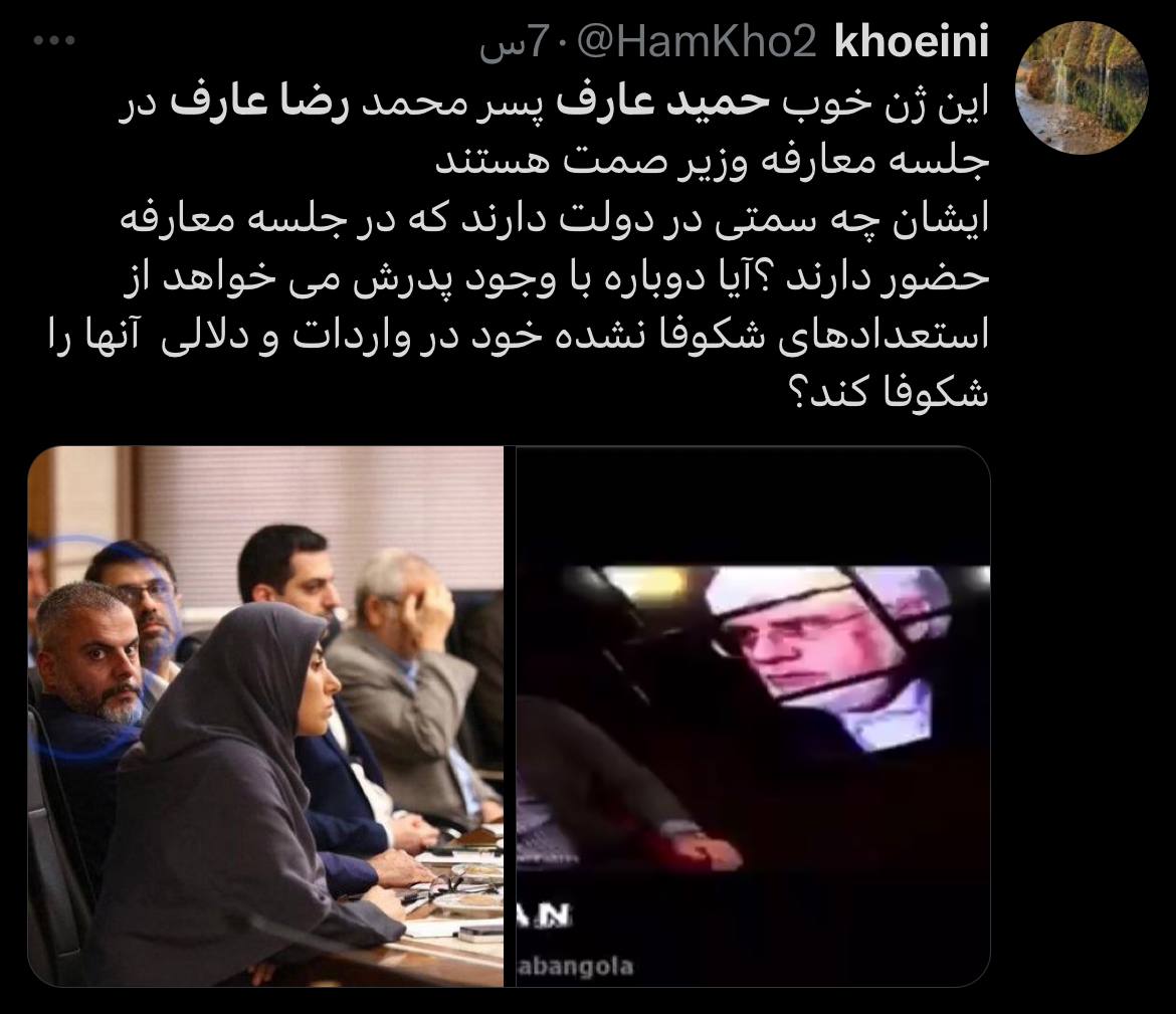 عکس| ژن خوب پسر عارف به دولت پزشکیان رسید؛ اعتراض های تند به حضور در جلسه رسمی دولت در کنار فائزه دولتی | دیلی 3